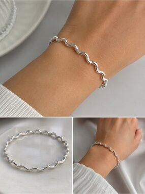 Tiffany & Co Sterling Silver Paloma Picasso Zig Zag Bracelet Bangle